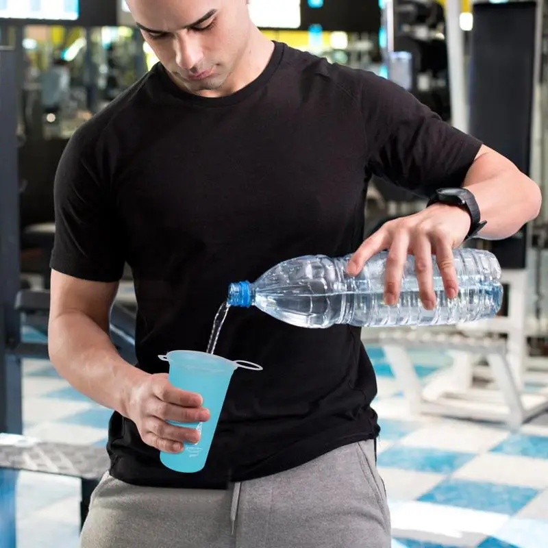  TPU Soft Cups Collapsible Sports Water Bottle Outdoor Foldable Water Cup Running Camping Hiking Flexible Water Bag