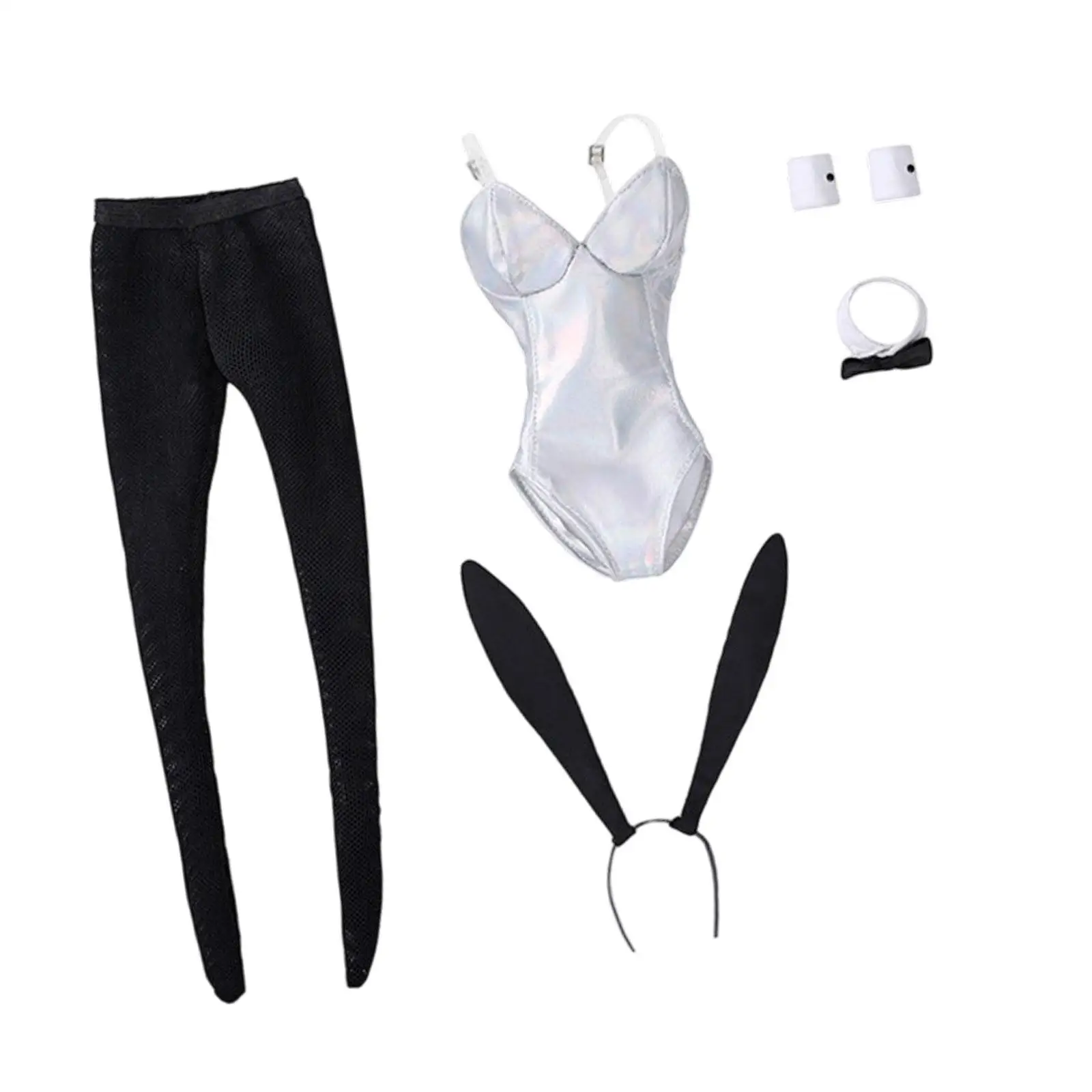 1:6 スケールミニチュアバニーガールコスチュームスタイリッシュなカジュアルコスプレアニメ役割衣装ボディスーツ 12 インチ女性人形フィギュア衣装