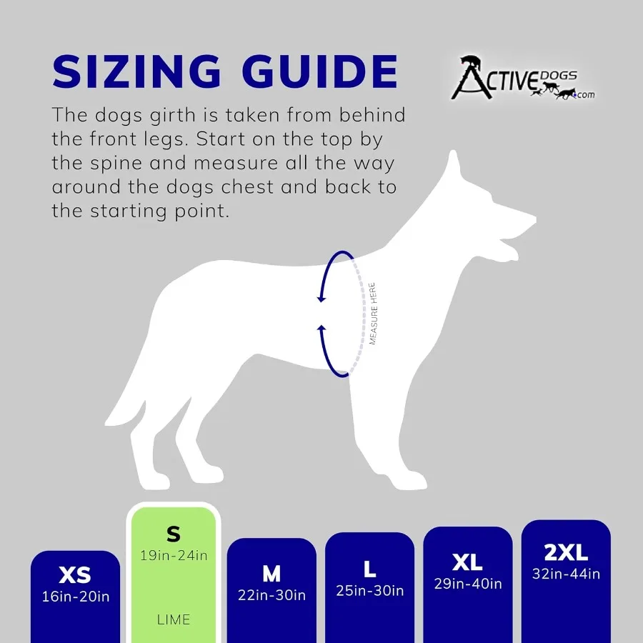 ActiveDogs Full Service Dog Kit - Small Lime - Service Vest Harness with Handle ID Holder ADA Cards Medical Alert Keychain Leas