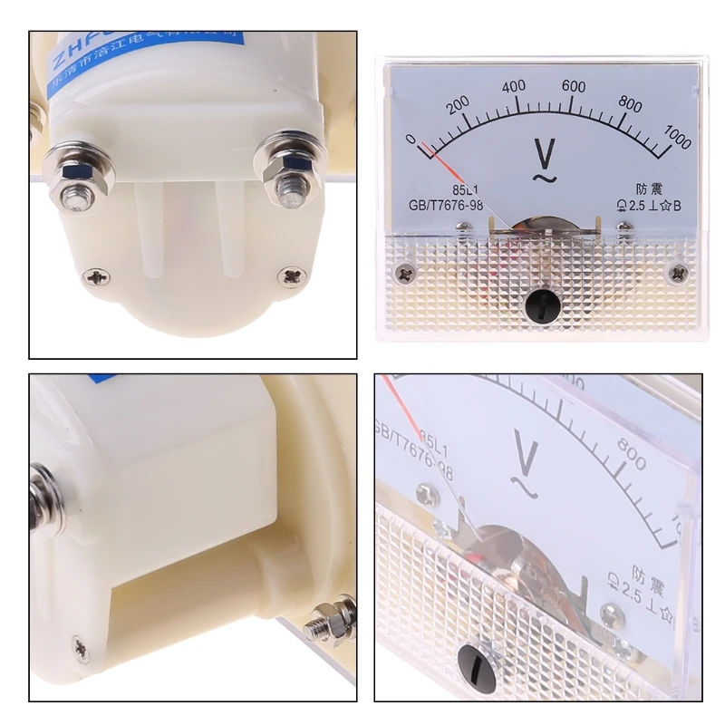 85L1 Voltmeter Class 2.5 Analog Voltmeter Panel Meter 0-150V 250V 450V 500V 600V 1000V Durable Dropship