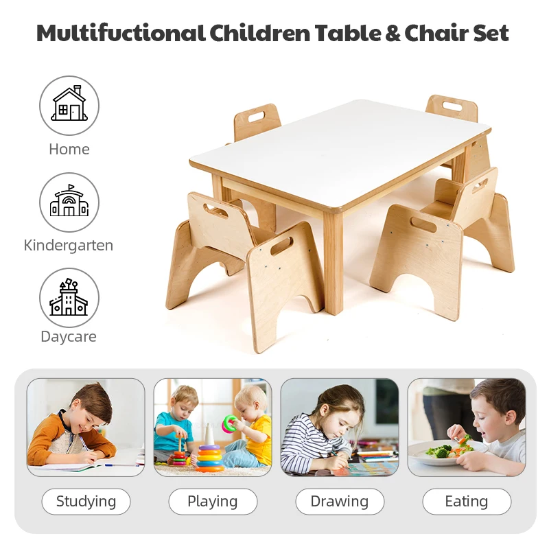 Early Montessori Toddler Daycare Childcare Furniture Set With Cabinet Kindergarten Nursery Preschool Furniture For Reggio