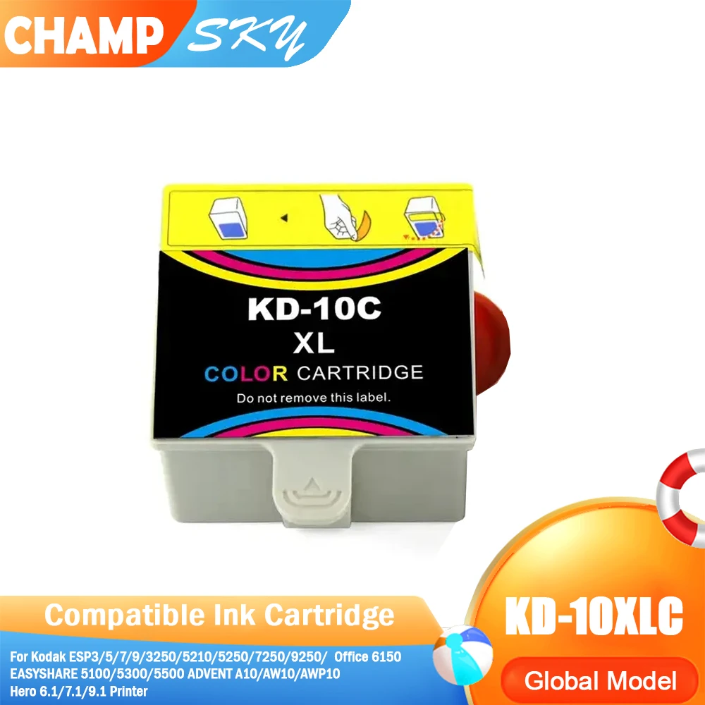 

For Kodak 10XL 10 XL Premium Color Compatible InkJet Ink Cartridge for Kodak ESP 5210 EASYSHARE 5500 Hero 6.1 7.1 9.1 Printer