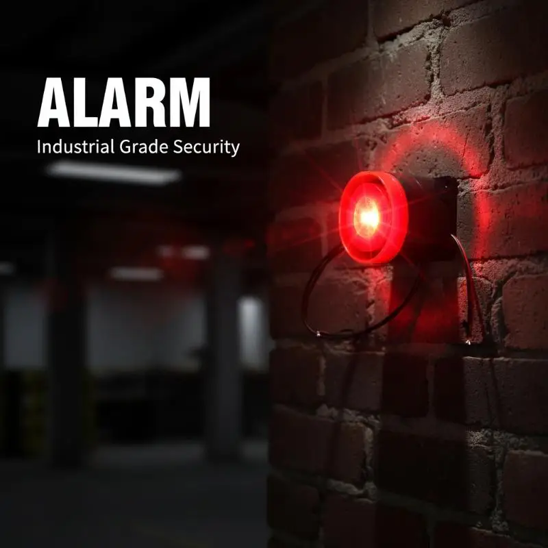 1Pcs High Decibel Sound And Light Alarm 12V 24V 220V Buzzer Anti-theft Audio Electronic Horn Waterproof Dustproof