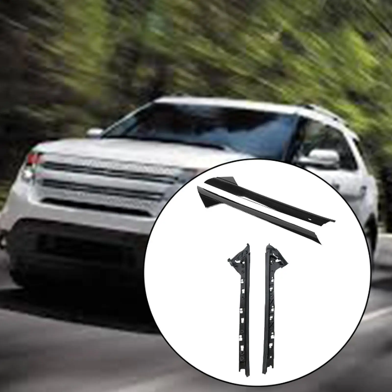 

Литая накладка на лобовое стекло, профессиональное украшение для замены со стороны водителя и пассажира, простой в установке аксессуар, практичный