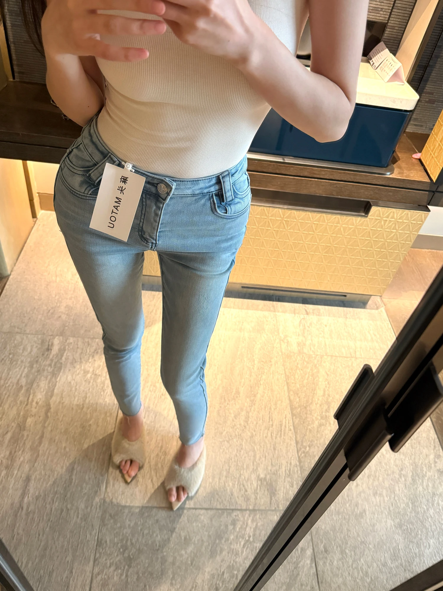 

Женские джинсы Pure Desire Sexy Light Blue с высокой талией, утягивающие, из денима, с эффектом удлинения ног, для повседневной носки