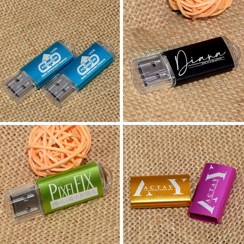 Imagem -03 - Metal Usb 2.0 Flash Drive Memory Stick Presentes de Logotipo Personalizado 4gb 8gb 16gb 32gb 64gb 100 Pcs por Lote Preço de Atacado