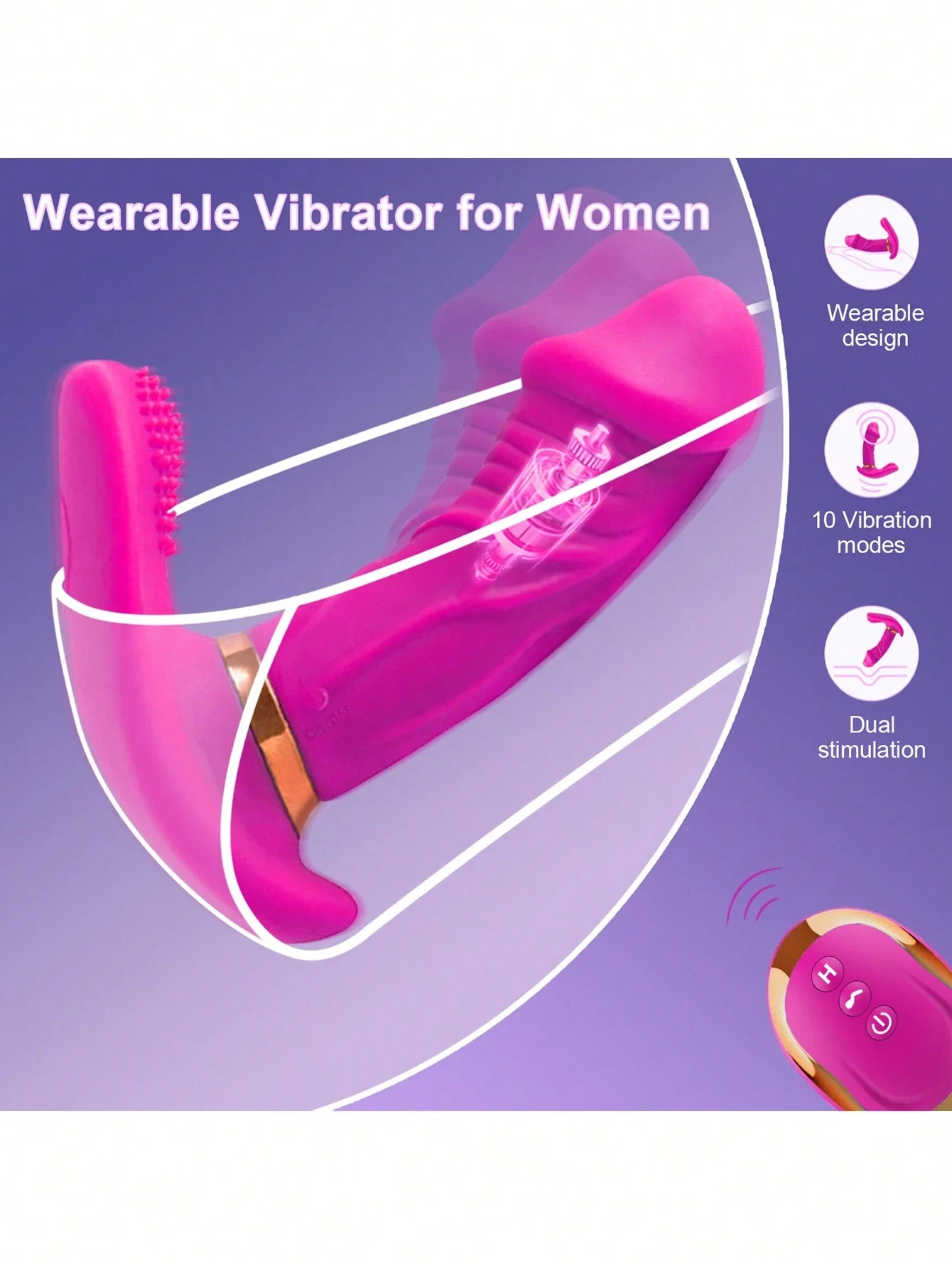 Wearable Panty Vibrator Remote Control G Spot Clit Massager Panties Vaginal Stimulation Vibrating Sex Toys for Women