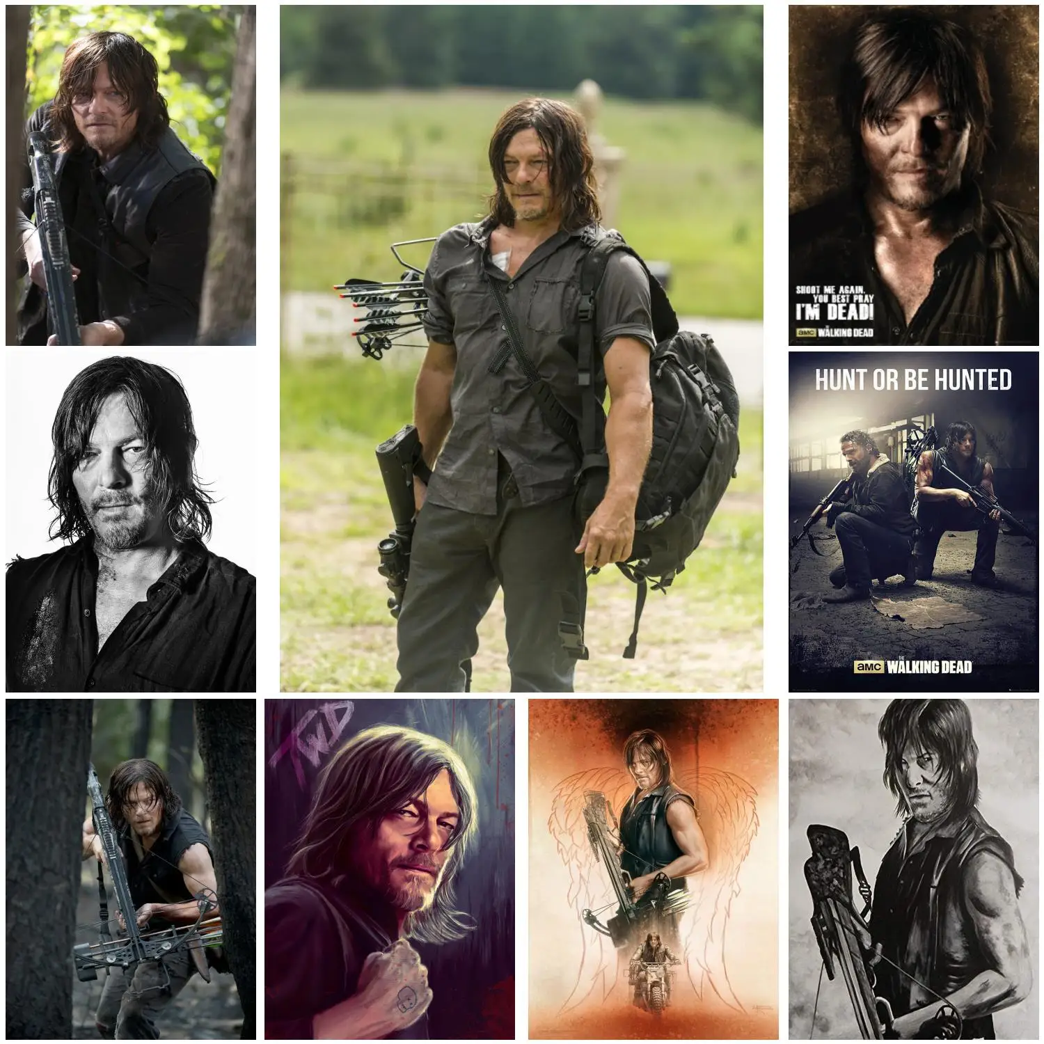 daryl dixon Poster Prints Wall Art Canvas Painting Poster For Modern Family Living Room Home Decor