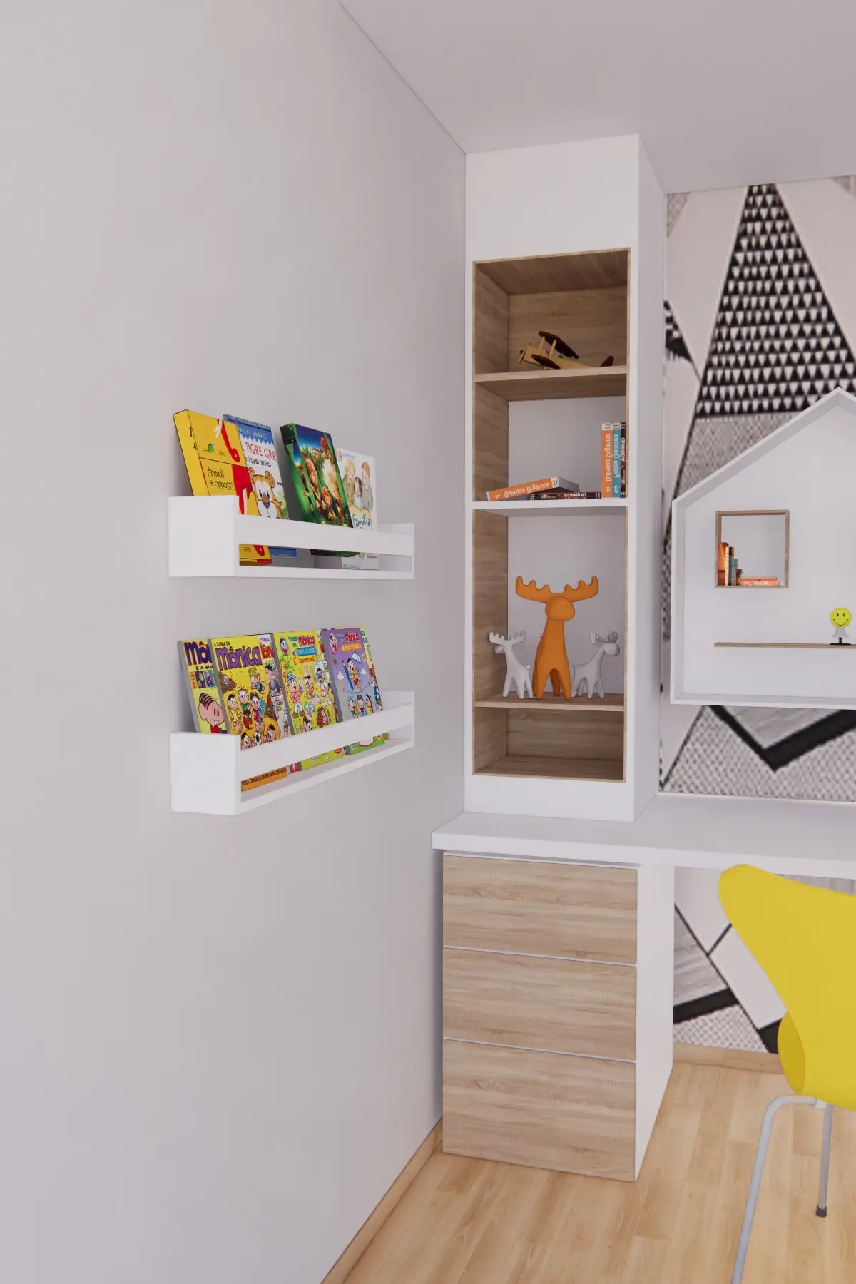 Montessori Kinder Zimmer Pädagogisches Bücherregal 2 Li Wand Rack Set