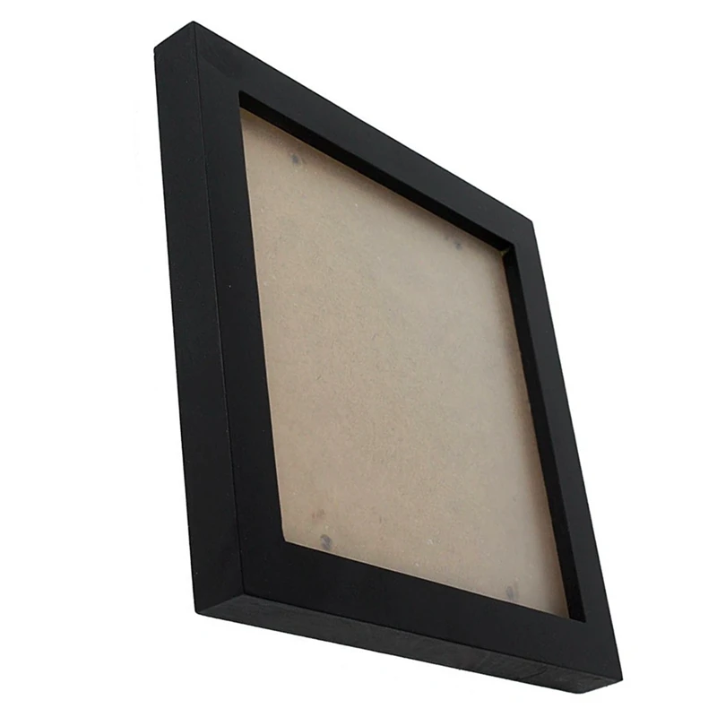 3X Square Thick Pine Wood Photo Frame Wall Picture Frame (Black,6 Inch) Promotion