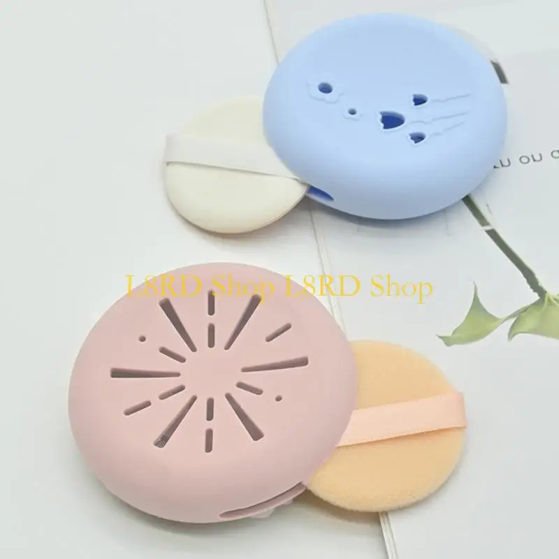 L8rd Makeup Sponges Holder Silicone Storage Box Make Up Puff Container