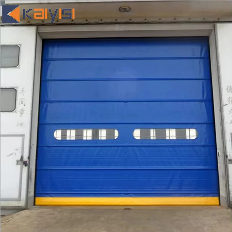 Fade Resistant Flexible Industrial Side Opening Folding Door Automatic Electric Stacking Windproof Lifting Door