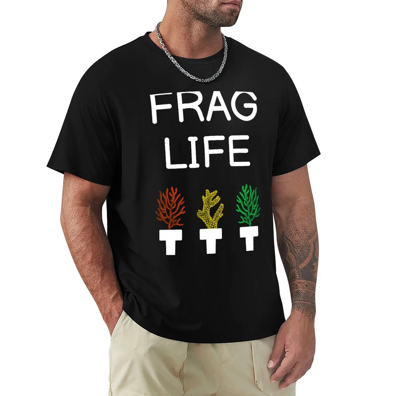 Frag Life Funny Aquarist Coral Reef Edition II T-Shirt Plus Size Solid Color T-Shirt