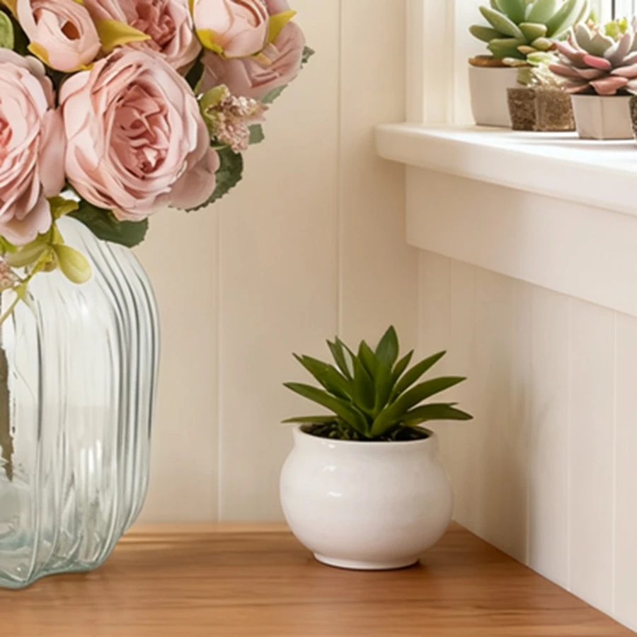 

6Pcs Artificial Flowers Fake Silk Peony Vase Bouquet Room Home Photograph Props Outdoor Garden Wedding Bride Decorative Products