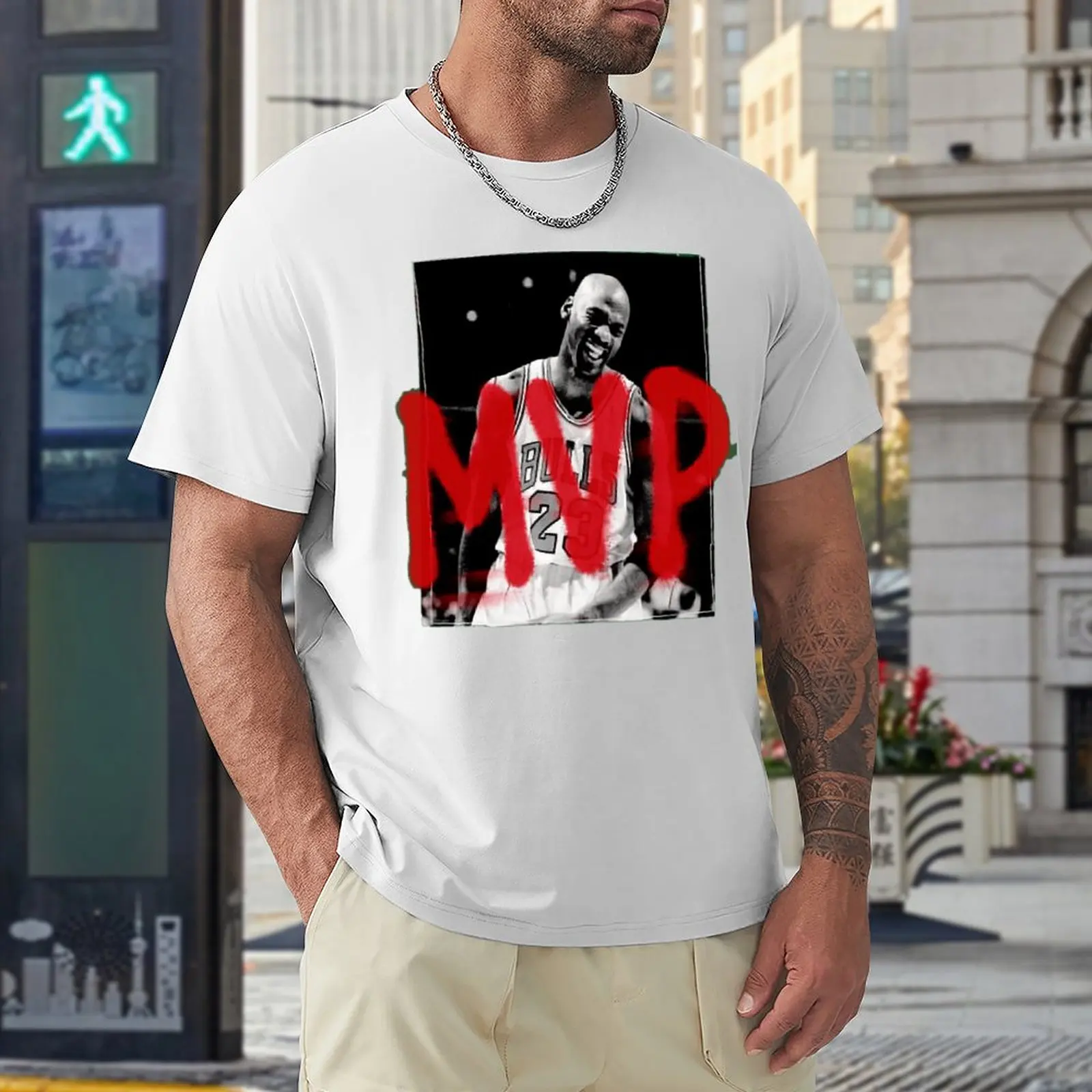 T-shirts Flying Michaeler And Jordans Chicago 23 Basketball Stars Bulls 52 Casual Graphic Motion Fitness USA Size Top Quality