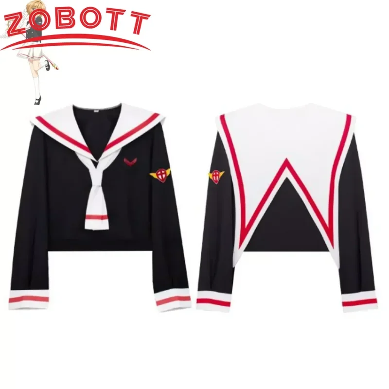 Anime Card Captor Sakura Card Captor Kinomoto Sakura Li Syaoran costume cosplay uniforme scolastica uomo donna campus vestito da marinaio