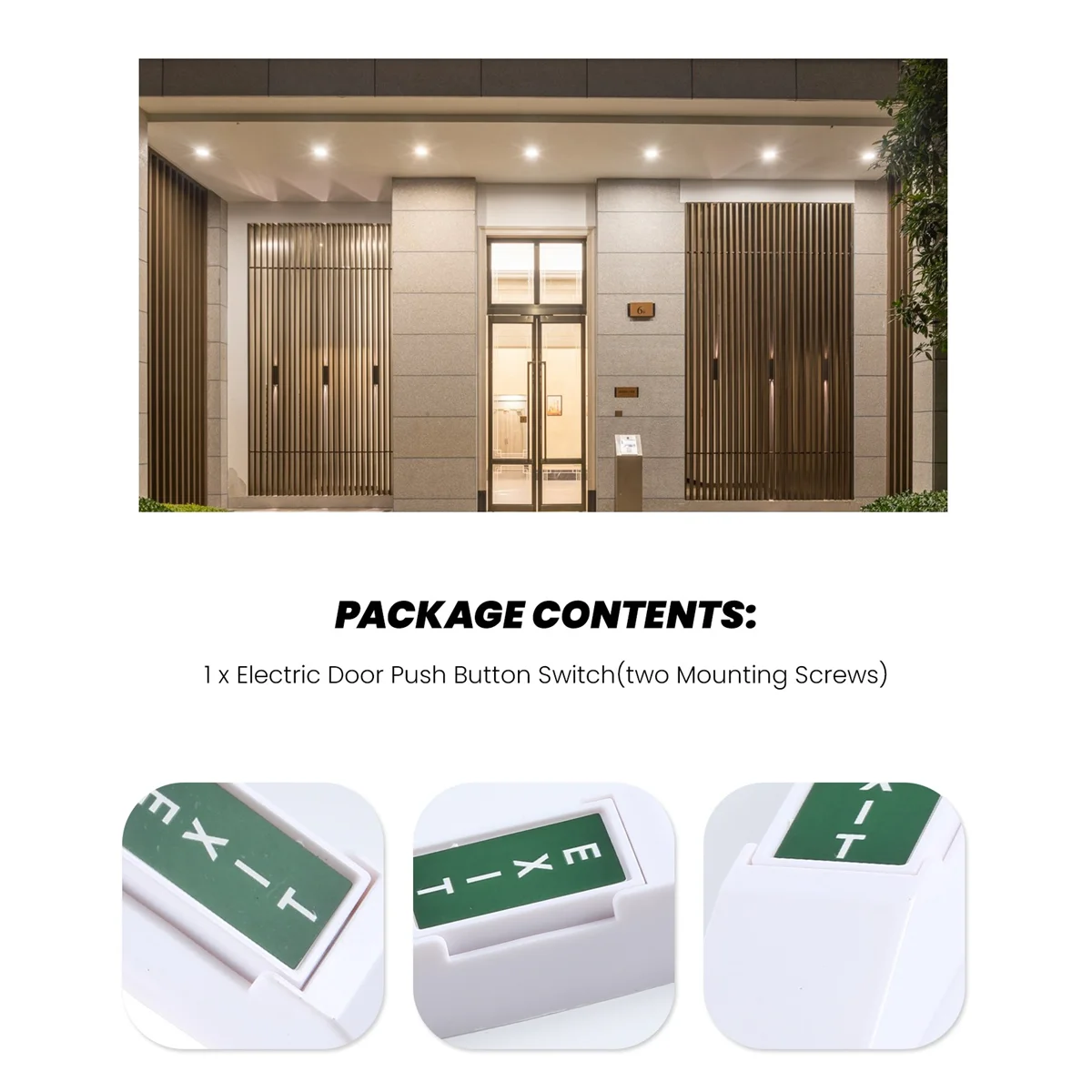 Electric Door Emergency Exit Closed Momentary Push Button Switch