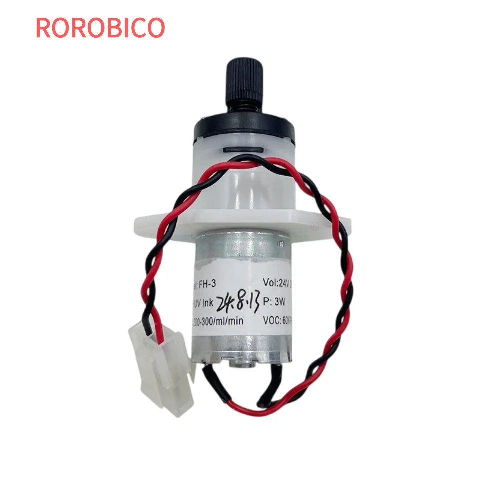 2pcs UV Ink Pump FH-3 Air Diaphragm Pump DC 24V 3W 200-300mL/Min Ink Absorb/ Supply Pump for DTF/UV Flatbed Printer