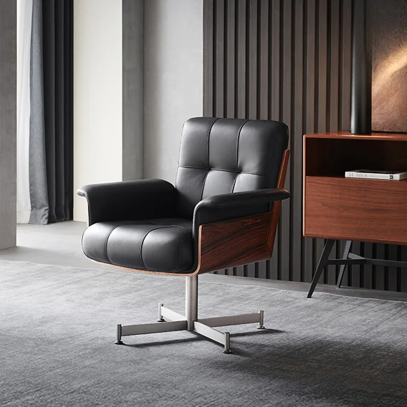 Minimalist business office chair rotating single leisure light luxury high sense comfortable sedentary