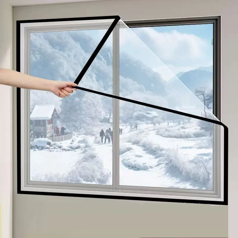 Winter Windproof Curtains, Windproof Film, Warm Sealing Window Film, Transparent Film Can Be Customized Without Punching