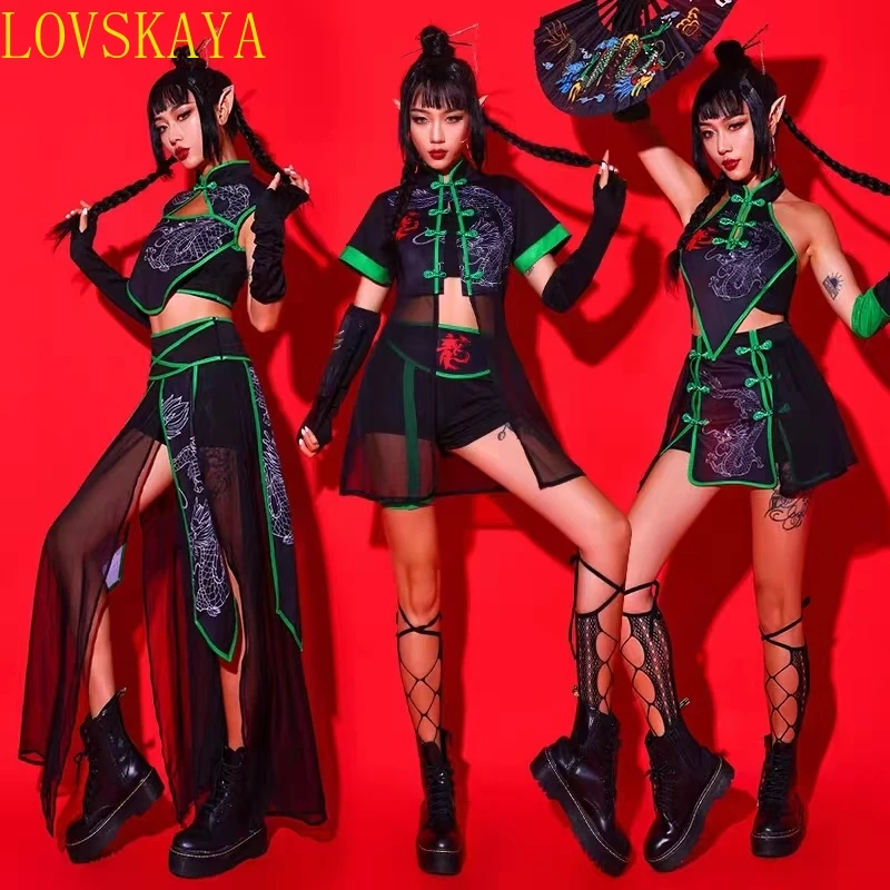 

Modern Jazz Dance Costume Women Singer Stage Clothing Nightclub Bar Dj Gogo Dancer Outfit Hip Hop Dance Clothes Rave Wear