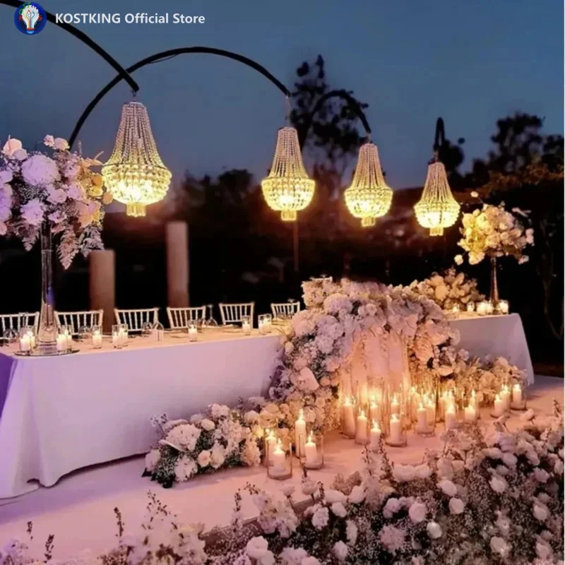 

4pcs)Wedding Props Luxury Party Events Stage Decorative Lights Chandelier Centerpiece Wedding Decor backdrop wedding