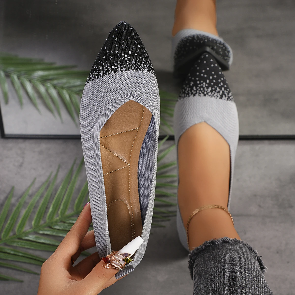 Damskie mieszkania nowe tkane buty z dzianiny z miękkim dnem dla kobiet wiosenne płytkie mokasyny na co dzień trampki damskie Zapatos De Mujer