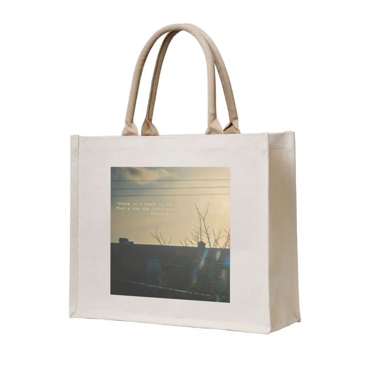 

“There is a crack in everything. That's how the light gets in.” ~ Leonard Cohen Tote Bag Big bag women