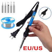 Set Adjustable Temperature Electric Soldering Iron 220V / 110V 60W Electric Soldering Iron Welding Solder Repair Tool