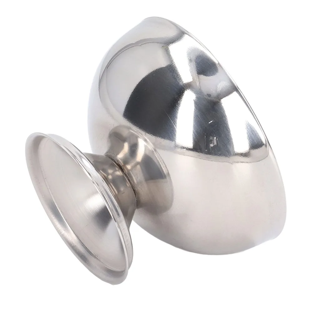 Practical High Foot Goblet Rustless Steel Polished Ice Cream Cup Thickened with Fork Fruit Plate Afternoon Tea