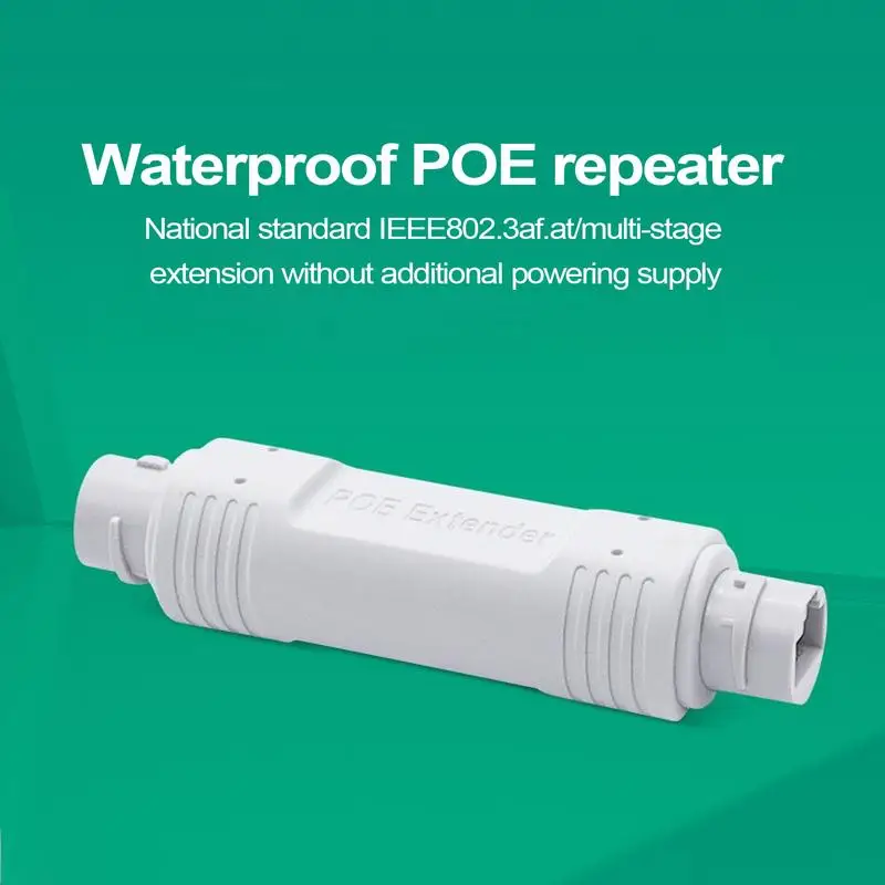 PoE Extender 48V 10/100Mbps Ethernet Extension Repeater With Data Transmission Network Accessories PoE Booster Plug And Play For