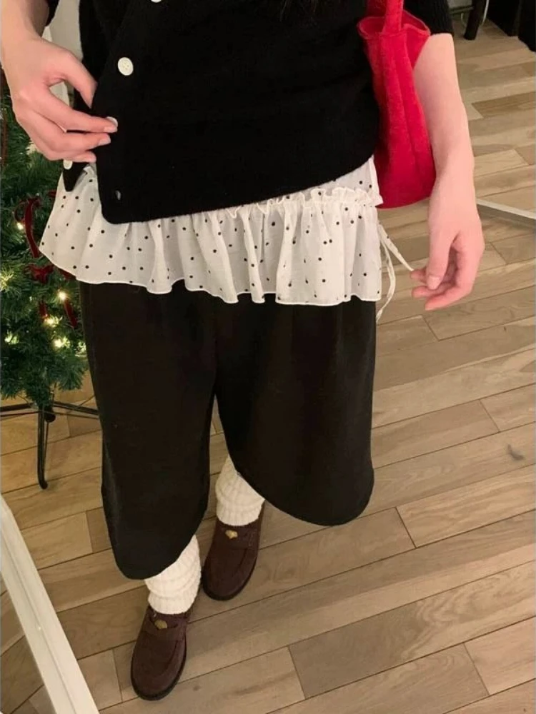 تنورة نسائية صغيرة تناسب الجميع 2025 Faldas Mujer De Moda Chic Saia Wave Point الكورية الحلوة Jupe ضمادة الكشكشة لطيف Y2k التنانير الجديدة