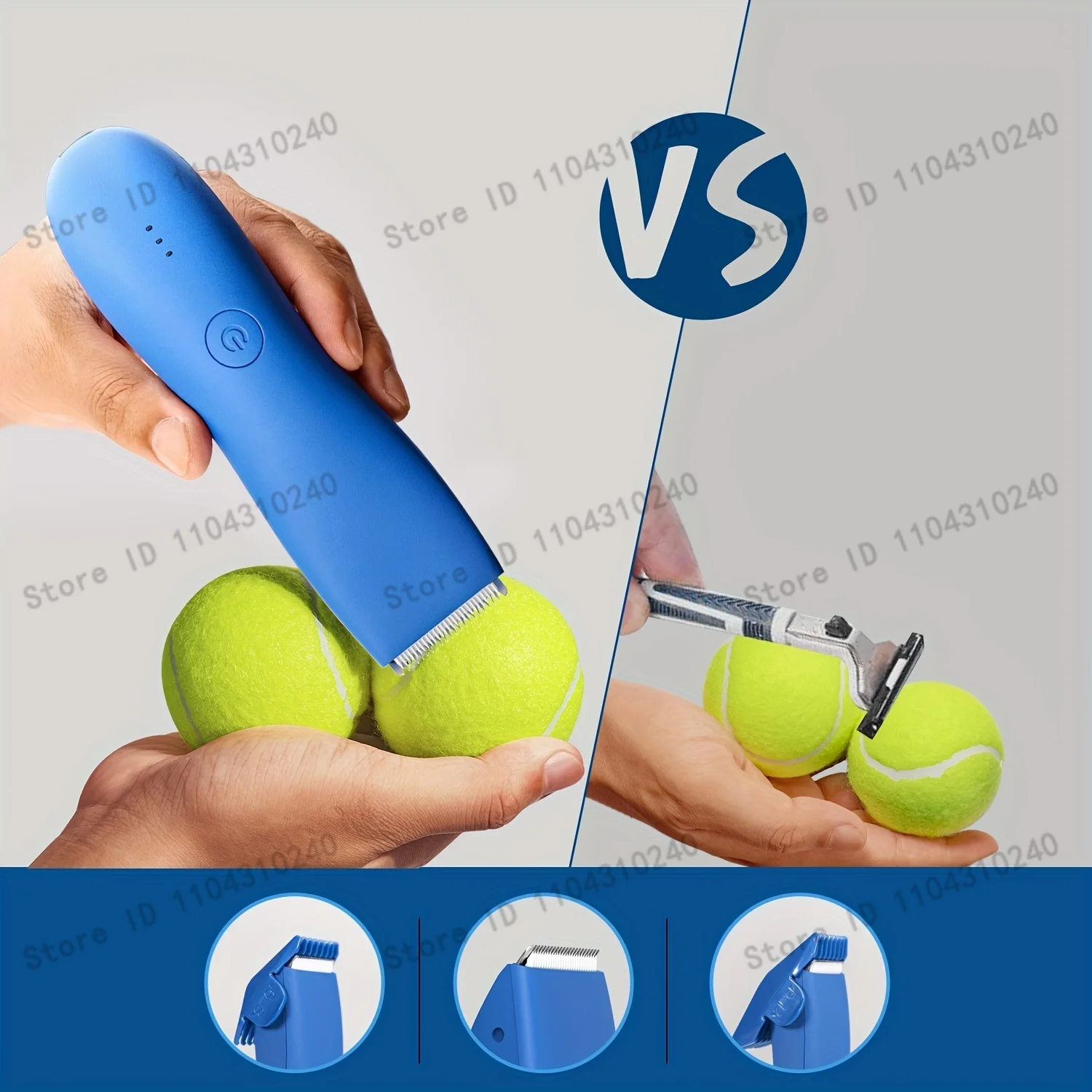 Professioneller Körperhaarschneider, Leistengegend- und Körper-Manscape-Trimmer für Männer, elektrischer Ball-Rasierer-Groomer, Schampflege-Clipper für Männer R – Detail 6