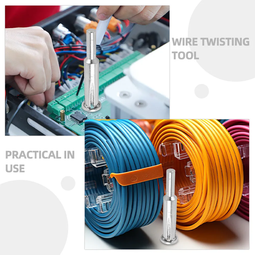 Wire Twisting Tool Set 2Pcs for Power Drill Quick Universal Electrical Wire Bending for Electricians