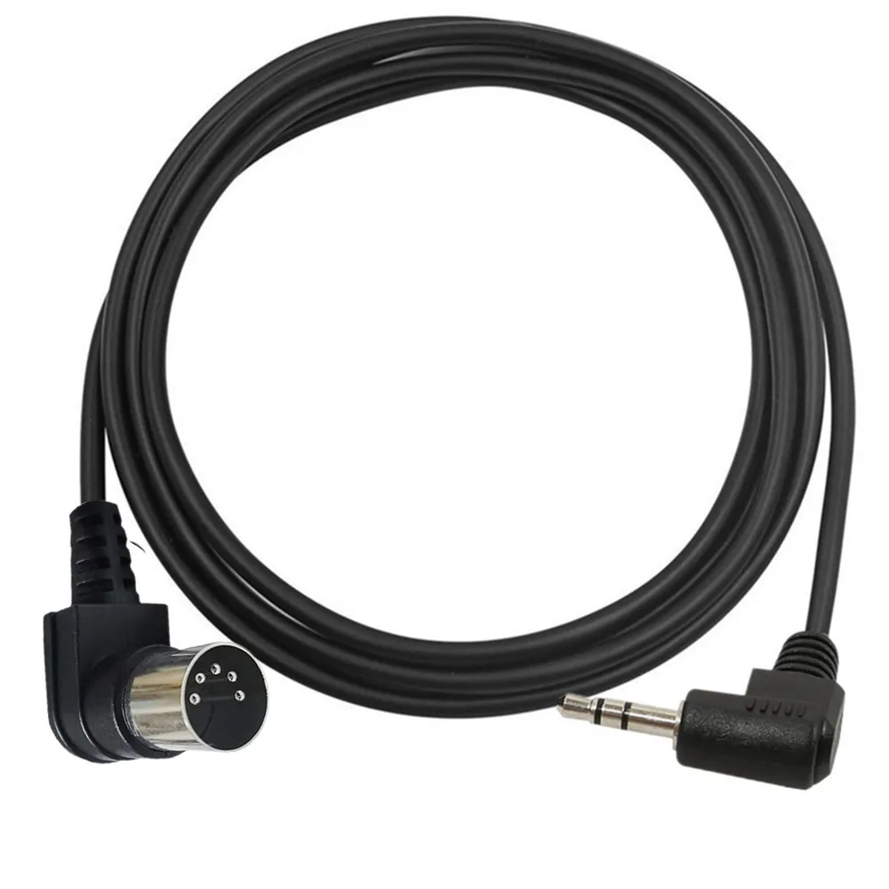 قابس صوت مزدوج الانحناء 3.5 ملم إلى كابل محول MIDI 5-pin لإخراج صوت الكمبيوتر MIDI 5-pin DIN5P