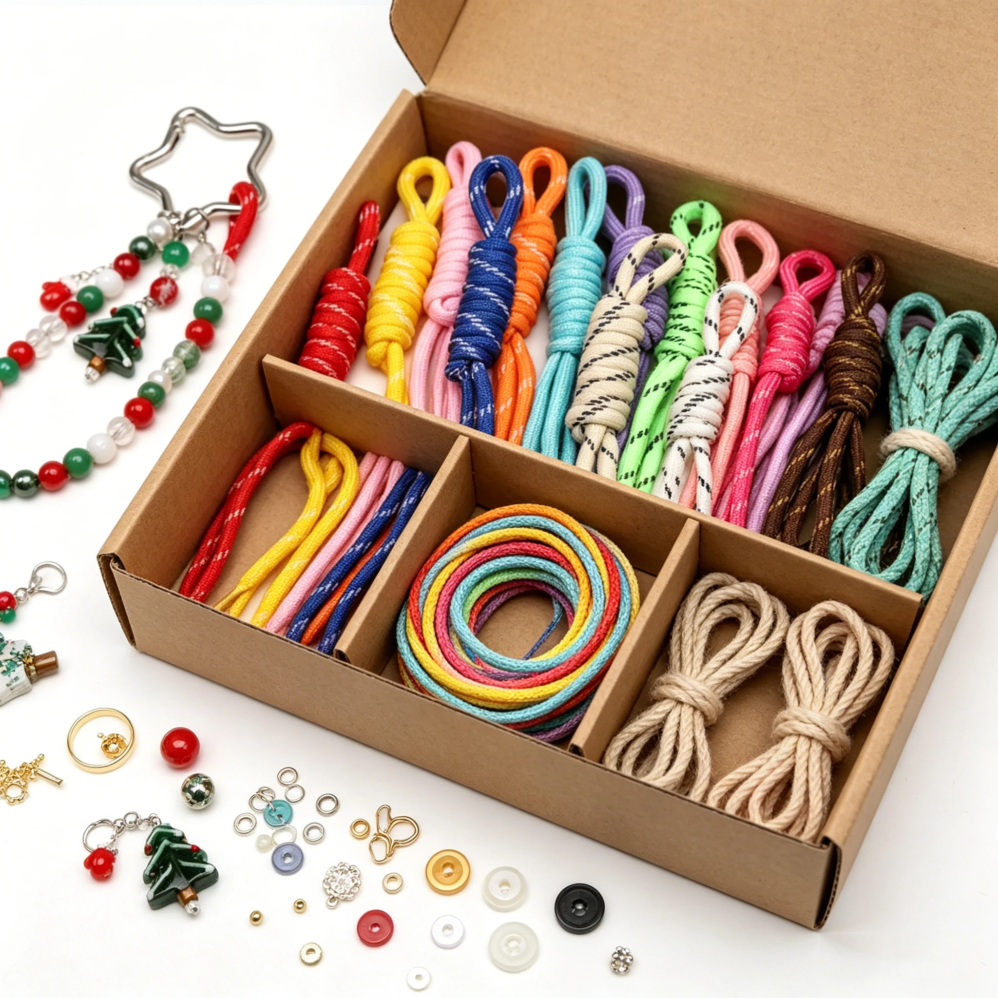 1pc Polyester Paracord Roman Knot 22cm 4.5cm Multicolor DIY Jewelry Making Supplies for Bracelet Wrist Lanyard Bag Phone Charms