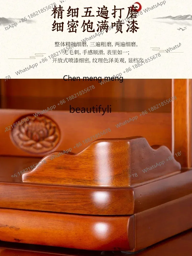 K182xz1Cabinet Wall-Mounted God of Wealth Cabinet Buddha Niche Chinese Style Stand Hanging onto the Cabinet Worship God Shed Des