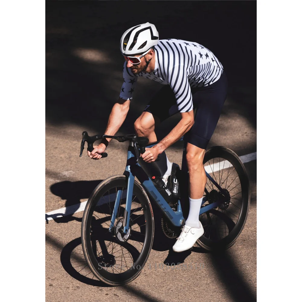 

RH77 Men Cycling Jersey Short Sleeve Maillot Ciclismo Hombre Summer Breathable Qucik Dry Bicycle Cycling Shirts MTB Bike Jersey