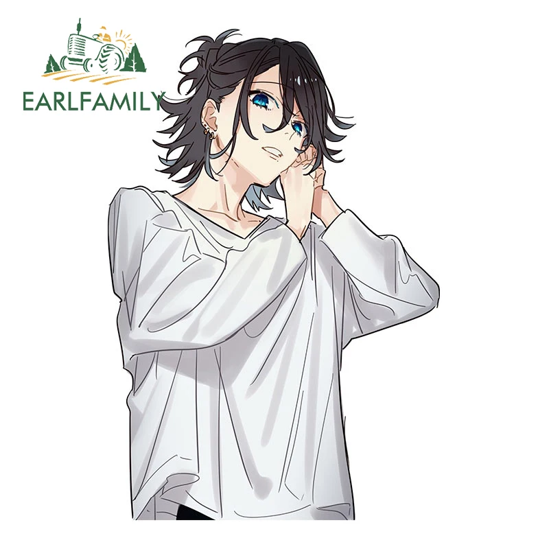 EARLFAMILY 13 см x 8,8 см для автомобиля Horimiya, водонепроницаемые наклейки, простые виниловые украшения для окон и доски для серфинга