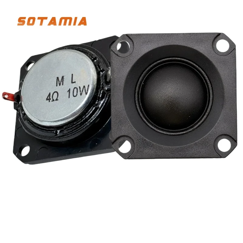 SOTAMIA 2 Peças Alto-falante de Áudio de 1.5 Polegadas (40mm) 4 Ohm 10W Tweeter de Cúpula de 20 Núcleos com Filme de Seda HIFI para Agudos Acessórios de Áudio DIY