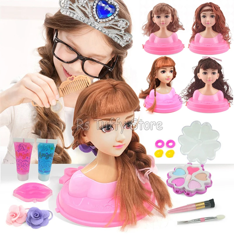 Fashion Girls Toys Princess Dolls Half Body Comb Hair Braid Makeup Training DIY Hairstyle Toy Set Kids Gift Box Girl Ideal Gifts