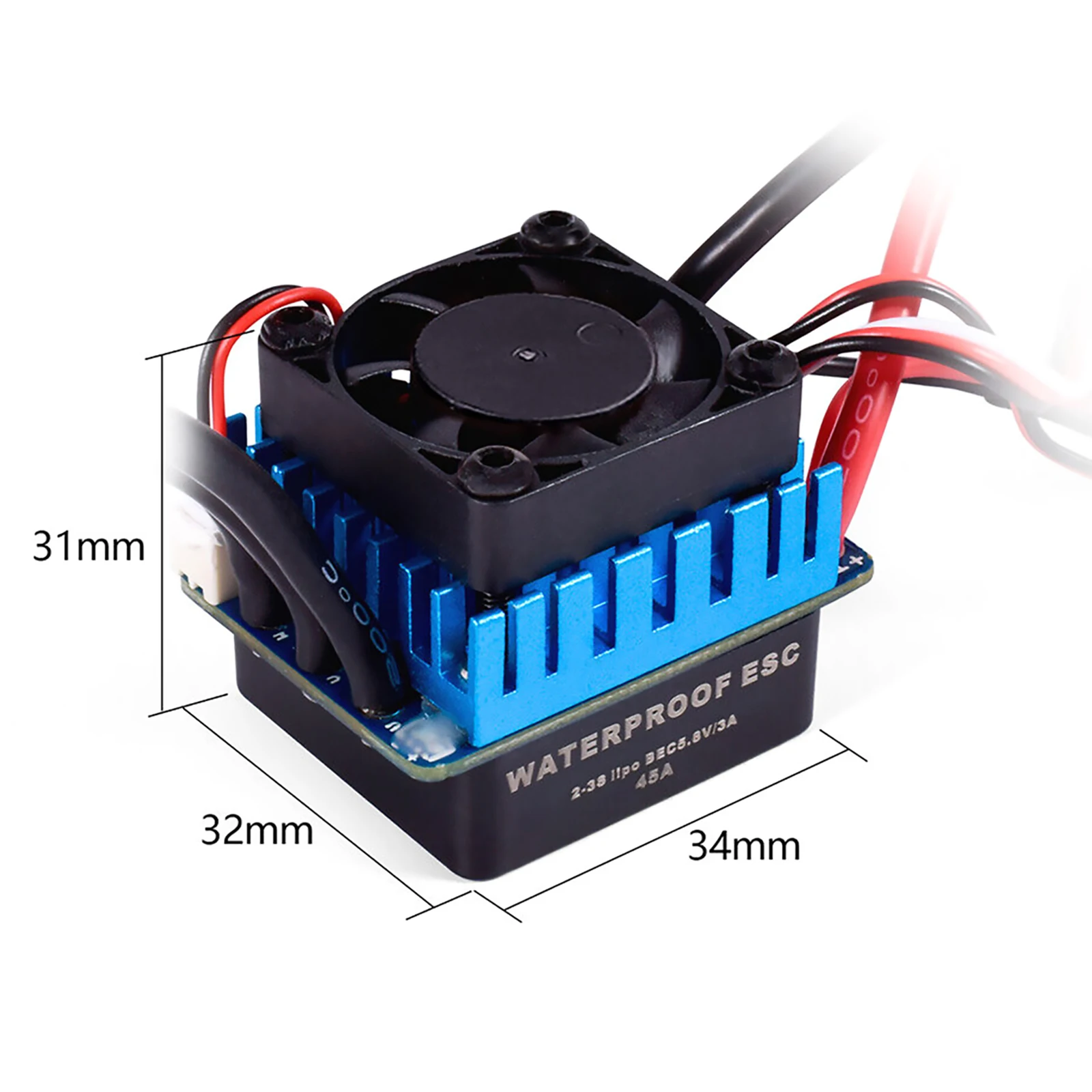 Waterproof 45A Brushless ESC For WLtoys 144010 124016 124019 1/12 RC Car Accessories Dustproof Multiple Protection Brushless ESC