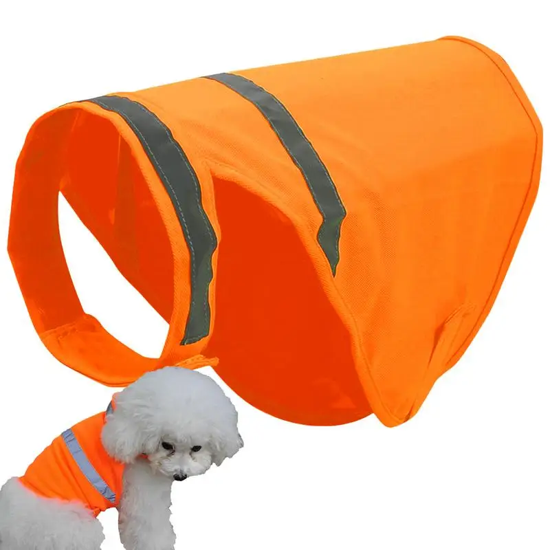 Dog Reflective Vest Dog Visibility Vest Fluorescent Adjustable Summer Dog Life Vest Jacket Reflective Hunting  Pet Clothes Puppy