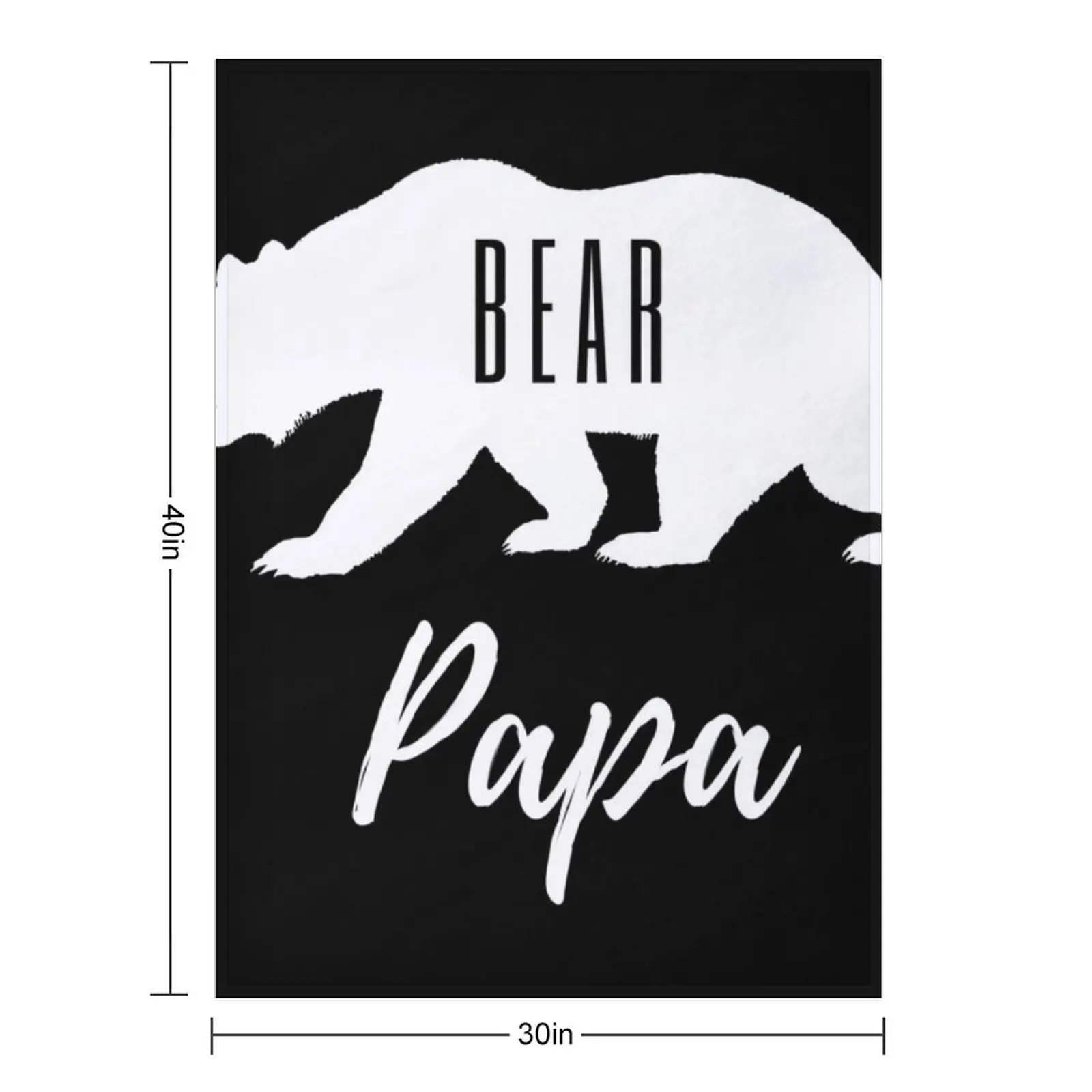 Papa Bear Throw Blanket Personalized Gift Shaggy Comforter Luxury Thicken Blankets