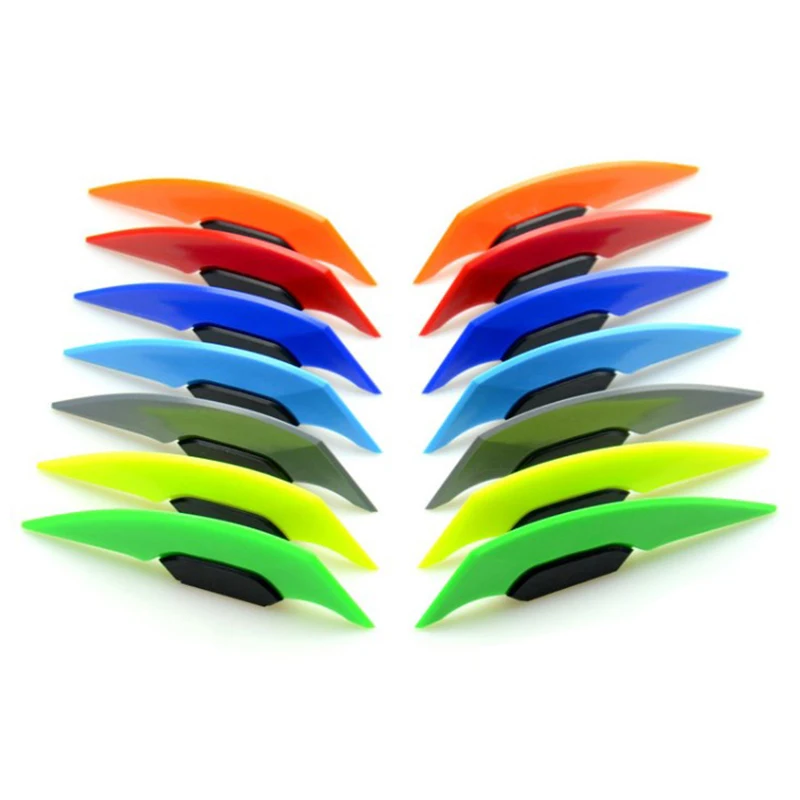1Pair Universal Motorcycle Winglet Aerodynamic Spoiler Dynamic Wing Decoration Sticker For Motorbike Scooter