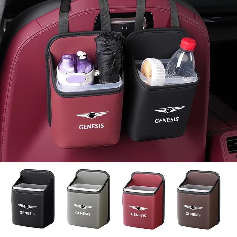 

Car Seatback Single Opening Storage Bag Cup Organiser For Genesis GV70 GV80 EV BH G80 GV90 2019 2020 2021 2022 2023 G70 G90