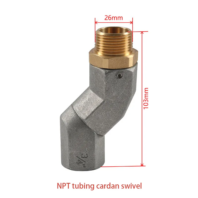 

NPT Oil Pipe Universal Rotary Joint Oil Gun Rubber Hose Joint Universal Joint