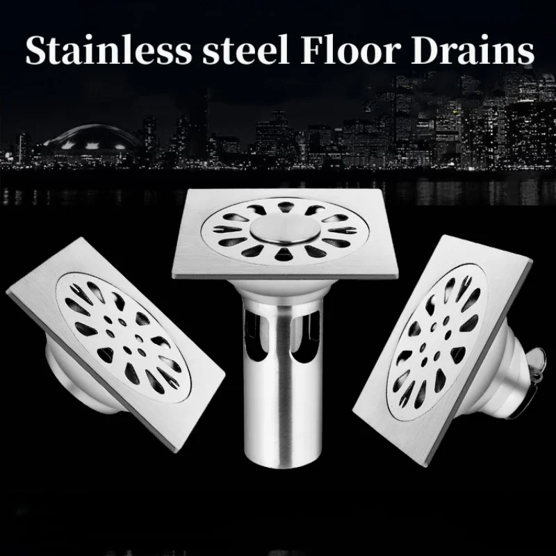 Stainless Steel Floor Drains Anti-odor Drainer Shower Strainer Cover Washing Machine Ground Leakage Kitchen Bathroom Hardware