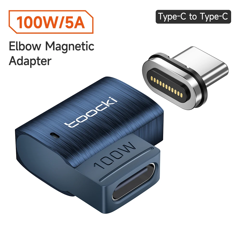 Toocki 100 W magnetischer OTG-Adapter USB Typ C auf Typ C magnetischer Schnellladekonverter für Samsung Xiaomi Huawei MacBook Laptop