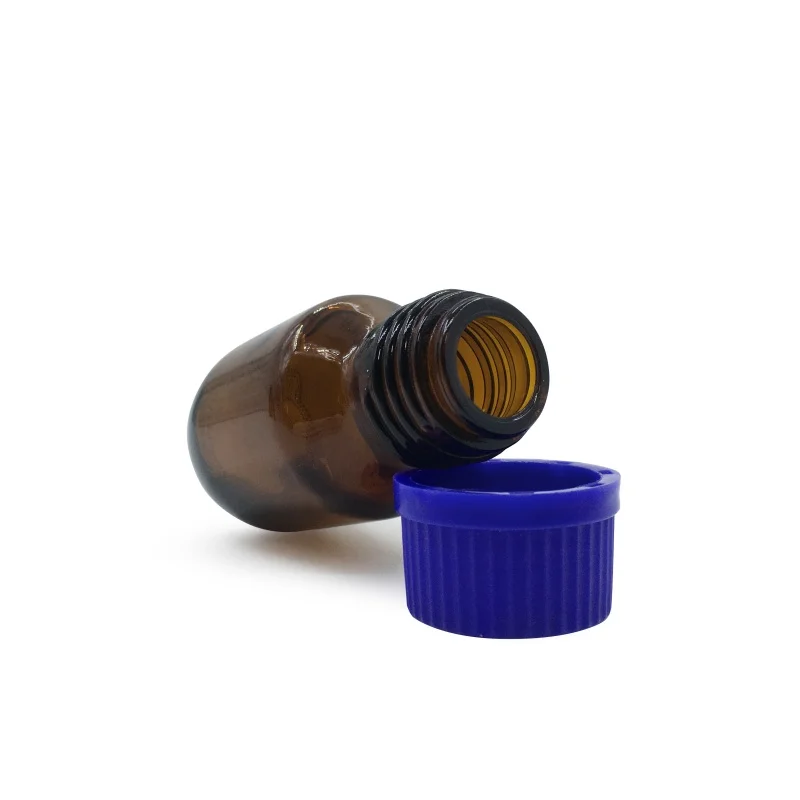 2PCS Laboratory Sealed Glass Bottle 100/250/500/1000ml Brown With Tape scale Liquid Medicine Bottle